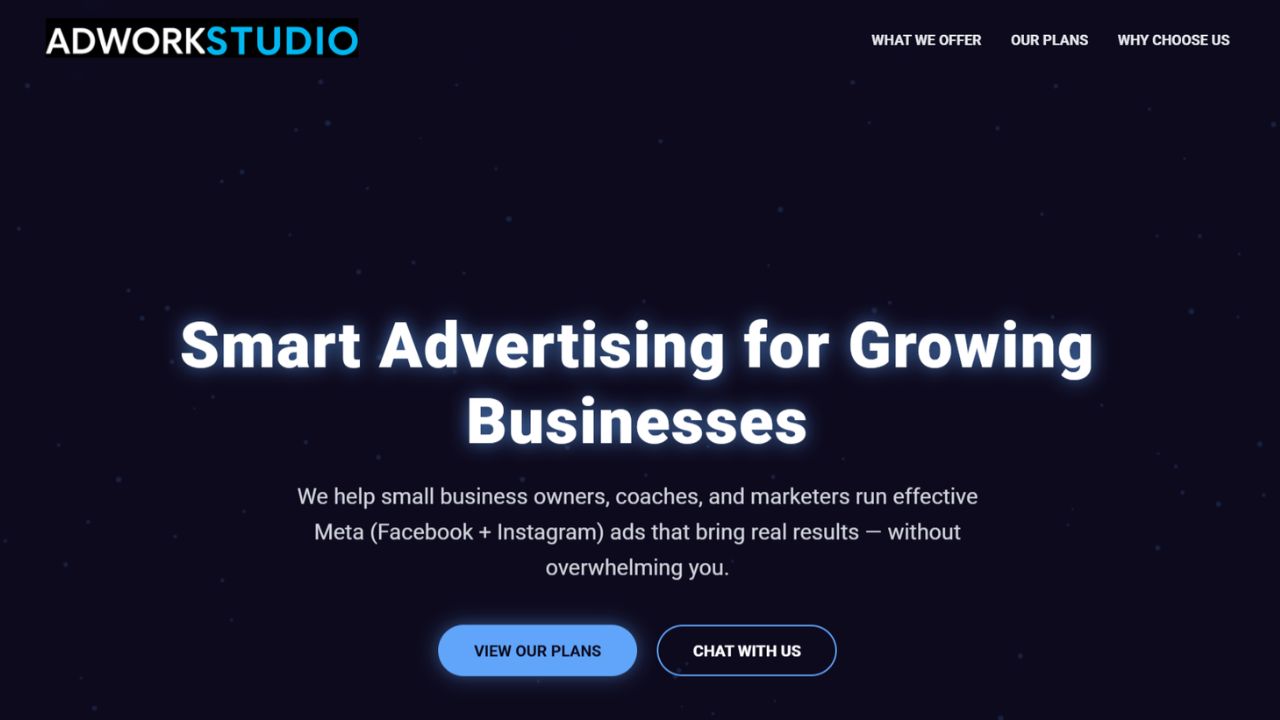 AdWork Studio Landing Page